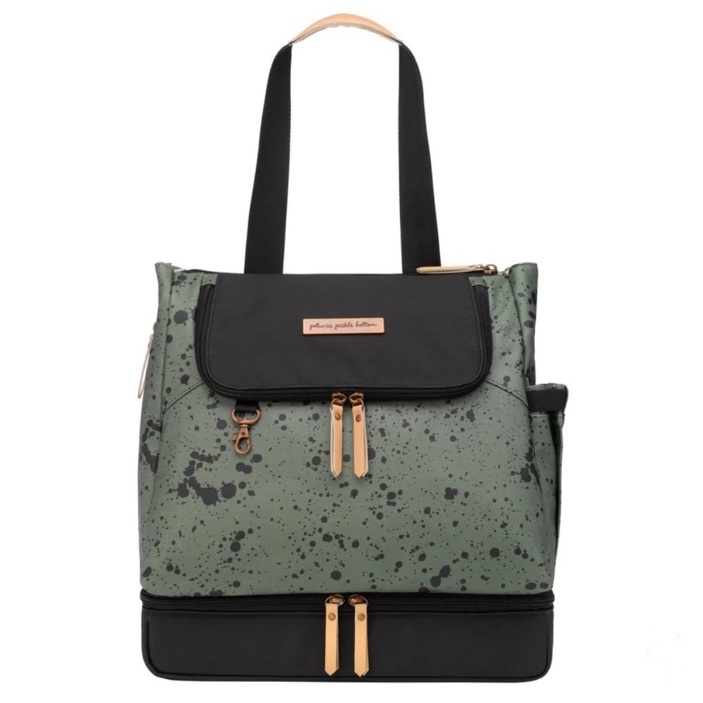 Petunia Pickle Bottom Black and Green Baby Bag
